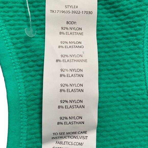 Fabeletics Delta Tank Green Racerback Smooth Operator Yoga Pilates Top Small - Picture 11 of 11